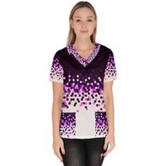 Flat Tech Camouflage Reverse Purple Scrub Top by jumpercat