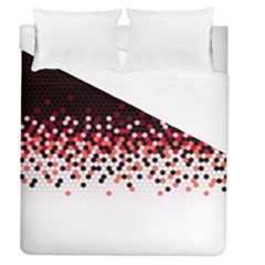 Flat Tech Camouflage Reverse Red Duvet Cover (queen Size) by jumpercat