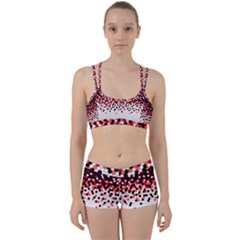 Flat Tech Camouflage Reverse Red Women s Sports Set by jumpercat