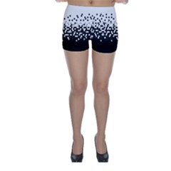 Flat Tech Camouflage White And Black Skinny Shorts by jumpercat