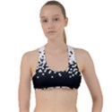 Flat Tech Camouflage White And Black Criss Cross Racerback Sports Bra View1