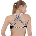 Flat Tech Camouflage White And Black Criss Cross Racerback Sports Bra View2