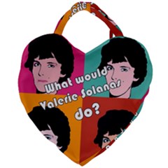 Valerie Solanas Giant Heart Shaped Tote by Valentinaart