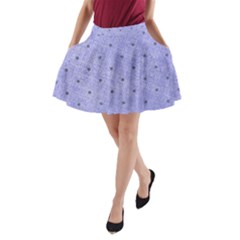 Dot Blue A-line Pocket Skirt by snowwhitegirl