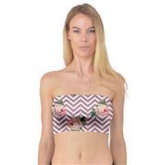 Violet Chevron Rose Bandeau Top by snowwhitegirl