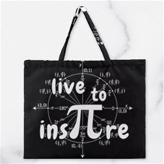 Pi Day Zipper Large Tote Bag by Valentinaart