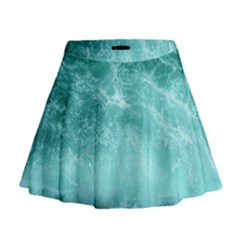 Green Ocean Splash Mini Flare Skirt by snowwhitegirl