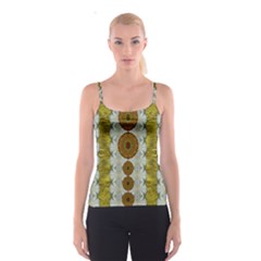 Spring In Mind And Flowers In Soul Be Happy Spaghetti Strap Top by pepitasart