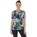 Rose Bushes Green Short Sleeve Top View1