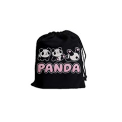 Panda  Drawstring Pouches (small)  by Valentinaart