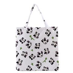 Panda Pattern Grocery Tote Bag by Valentinaart