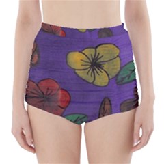 Flowers High-waisted Bikini Bottoms by snowwhitegirl