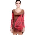 Red Worm Long Sleeve Bodycon Dress View1