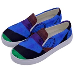 Purple Whale Kids  Canvas Slip Ons by snowwhitegirl
