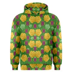 Roses Dancing On  Tulip Fields Forever Men s Overhead Hoodie by pepitasart