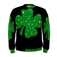 Sparkly Clover Men s Sweatshirt by Valentinaart