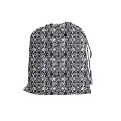 Dark Camo Style Design Drawstring Pouches (large)  by dflcprints