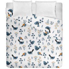 Spring Flowers And Birds Pattern Duvet Cover Double Side (california King Size) by TastefulDesigns