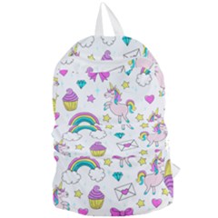 Cute Unicorn Pattern Foldable Lightweight Backpack by Valentinaart