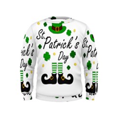 St Patricks Leprechaun Kids  Sweatshirt by Valentinaart