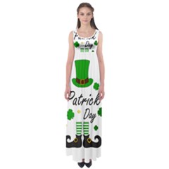 St Patricks Leprechaun Empire Waist Maxi Dress by Valentinaart