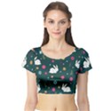 Easter bunny  Short Sleeve Crop Top View1