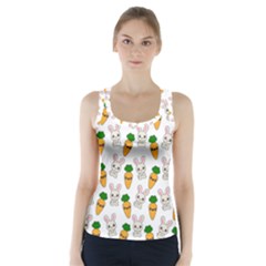 Easter Kawaii Pattern Racer Back Sports Top by Valentinaart