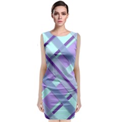 Diagonal Plaid Gingham Stripes Classic Sleeveless Midi Dress by Nexatart