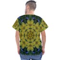 Fantasy Plumeria Decorative Real And Mandala Men s V-Neck Scrub Top View2