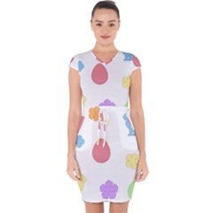 Easter Patches  Capsleeve Drawstring Dress  by Valentinaart