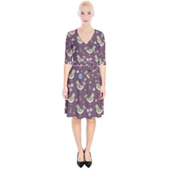 Easter Pattern Wrap Up Cocktail Dress by Valentinaart