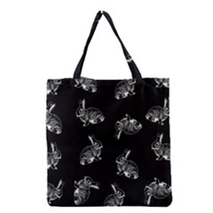 Rabbit Pattern Grocery Tote Bag by Valentinaart