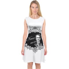 Edgar Allan Poe  - Never More Capsleeve Midi Dress by Valentinaart