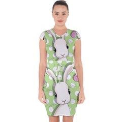 Easter Bunny  Capsleeve Drawstring Dress  by Valentinaart