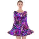 Purple Tie Dye Madness  Long Sleeve Skater Dress View1