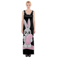 Easter Bunny  Maxi Thigh Split Dress by Valentinaart