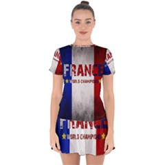 Football World Cup Drop Hem Mini Chiffon Dress by Valentinaart