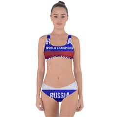 Football World Cup Criss Cross Bikini Set by Valentinaart