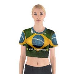 Football World Cup Cotton Crop Top by Valentinaart