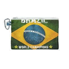 Football World Cup Canvas Cosmetic Bag (medium) by Valentinaart