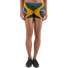 Football World Cup Yoga Shorts by Valentinaart