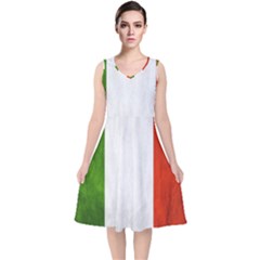 Football World Cup V-neck Midi Sleeveless Dress  by Valentinaart