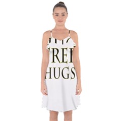 Freehugs Ruffle Detail Chiffon Dress by cypryanus