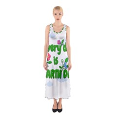 Earth Day Sleeveless Maxi Dress by Valentinaart