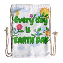 Earth Day Drawstring Bag (large) by Valentinaart