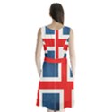 Iceland flag Sleeveless Waist Tie Chiffon Dress View2