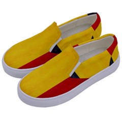 Belgium Flag Kids  Canvas Slip Ons by Valentinaart