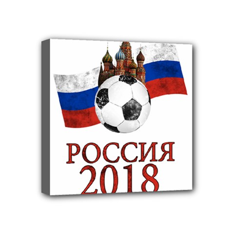 Russia Football World Cup Mini Canvas 4  X 4  by Valentinaart