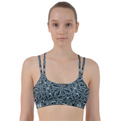 Modern Oriental Ornate Pattern Line Them Up Sports Bra by dflcprints