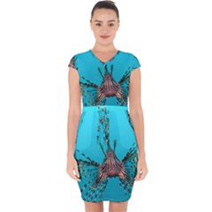 Lionfish 2 Capsleeve Drawstring Dress  by trendistuff